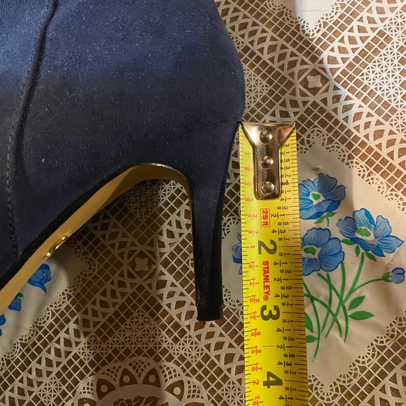 Blue suede boots with fringe - Picture 9 of 9